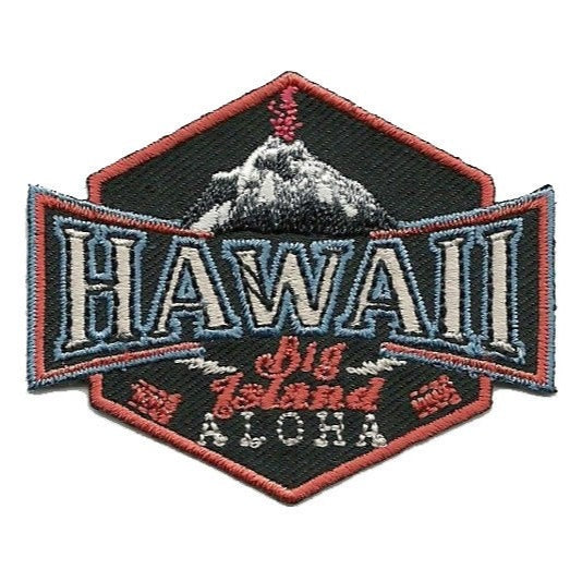 Hawaii Patch – Big Island HI Souvenir Aloha Volcano Travel Patch – Iron On – Applique 2.5"" Island Embellishment Applique