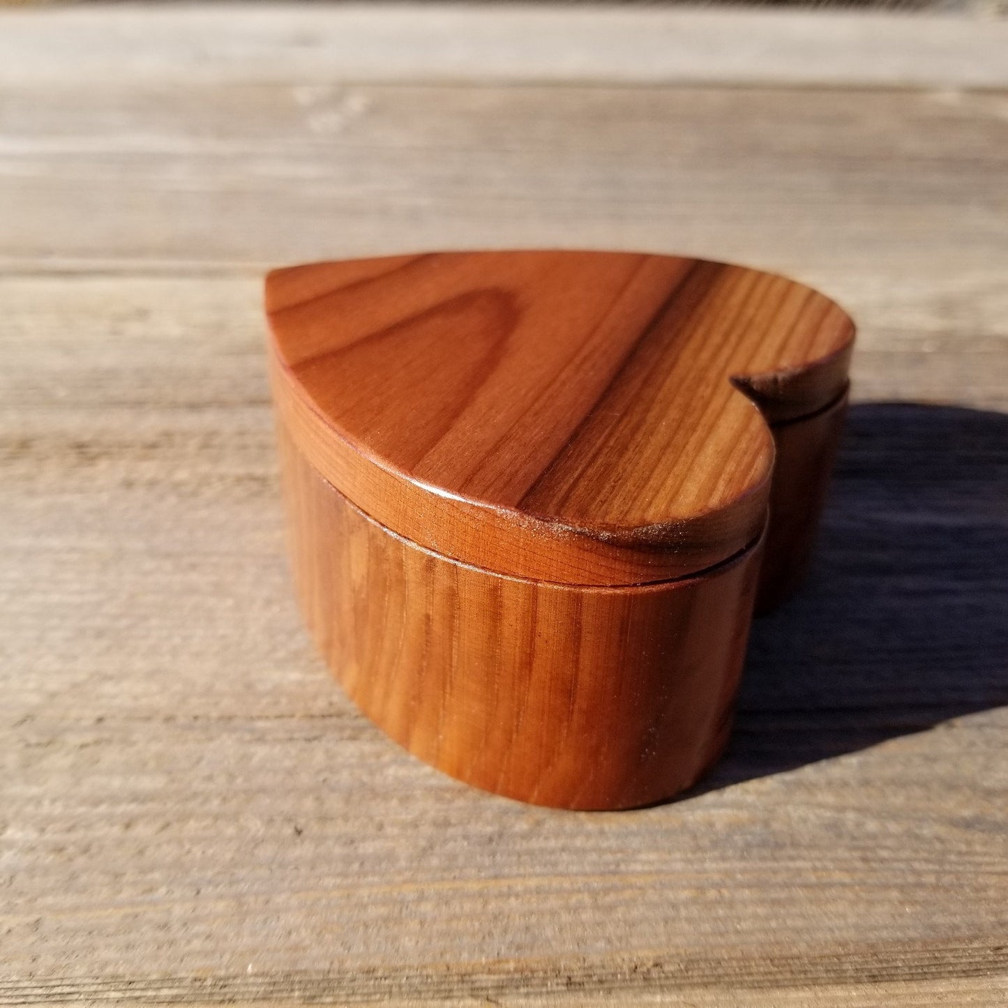 Redwood Heart Wood Box Ring Box Engagement Ring Box #314 California Redwood