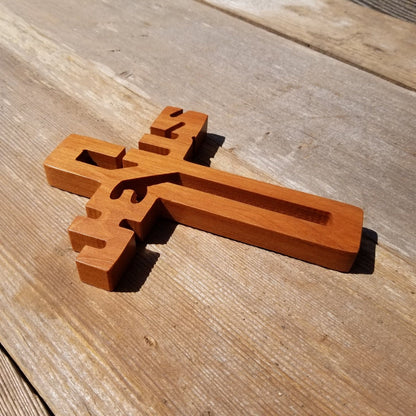 Wood Wall Cross - Jesus Cross - Wooden Cross - Redwood Cross 7.5"