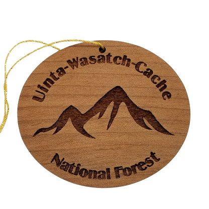 Uinta Wasatch Cache National Forest Mountains Ornament Handmade Wood Souvenir