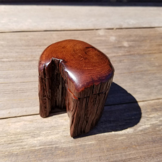 Wood Ring Box Redwood Rustic Handmade California Storage #378 Engagement Birthday Gift Mother's Day Gift Gift for Friend