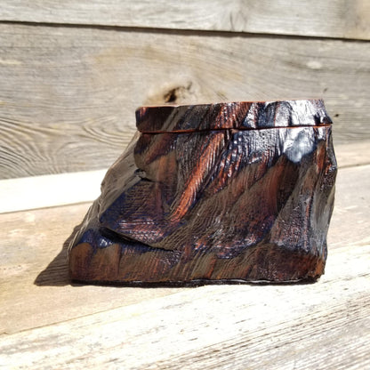 Handmade Wood Box with Redwood Rustic Handmade Jewelry Box California Redwood Jewelry Box Storage Box Limb Box #133 Coin Box