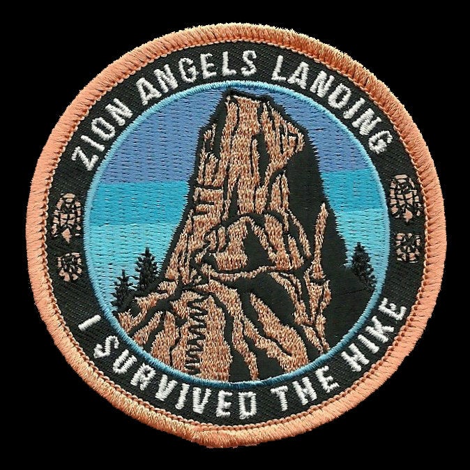 Utah Patch – UT Zion National Park - Zion Angels Landing Travel Patch Iron On – Souvenir Patch – Applique – Travel Gift 3" Rock Formation