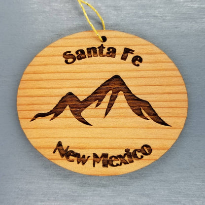 Santa Fe Ornament Handmade Wood Ornament New Mexico Souvenir NM