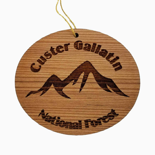 Wholesale Custer Gallatin National Forest Ornament Wood MT Souvenir MT Mountains