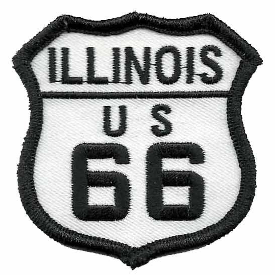 Illinois Patch - Route 66 Patch – Iron On US Road Sign – Souvenir Travel 2.5" Badge Emblem