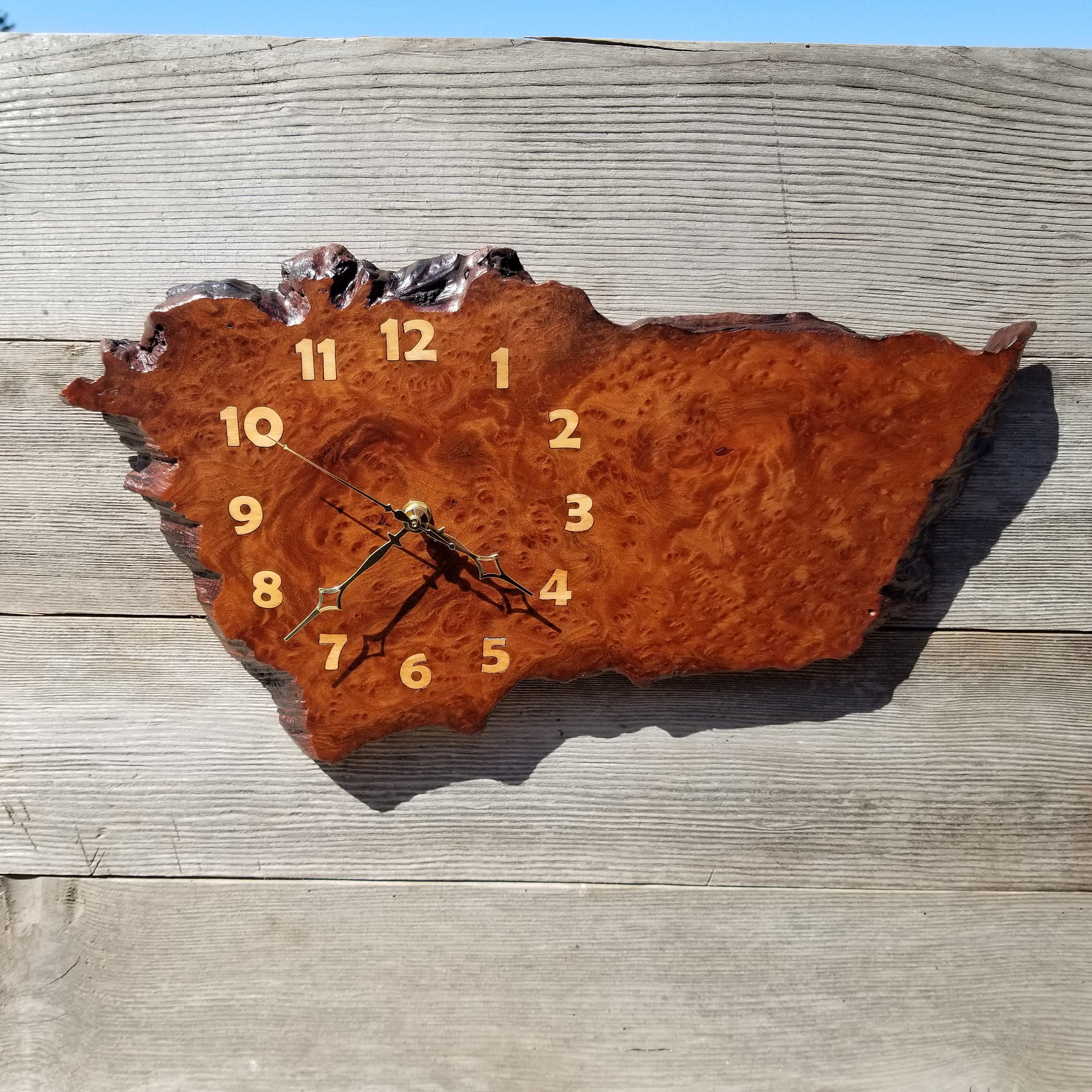 Redwood purchases burl clock wall art